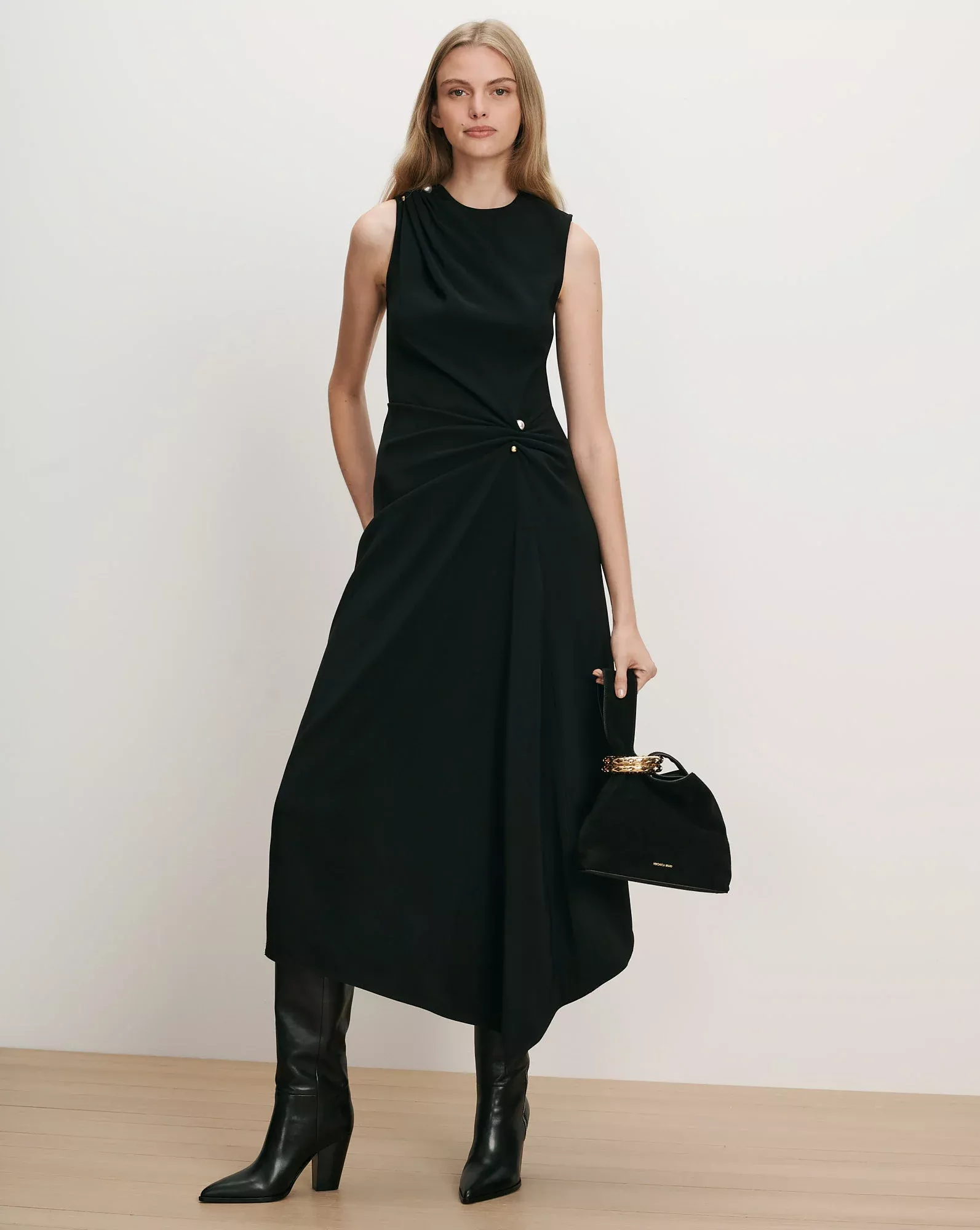 Freja Brooch Midi Dress