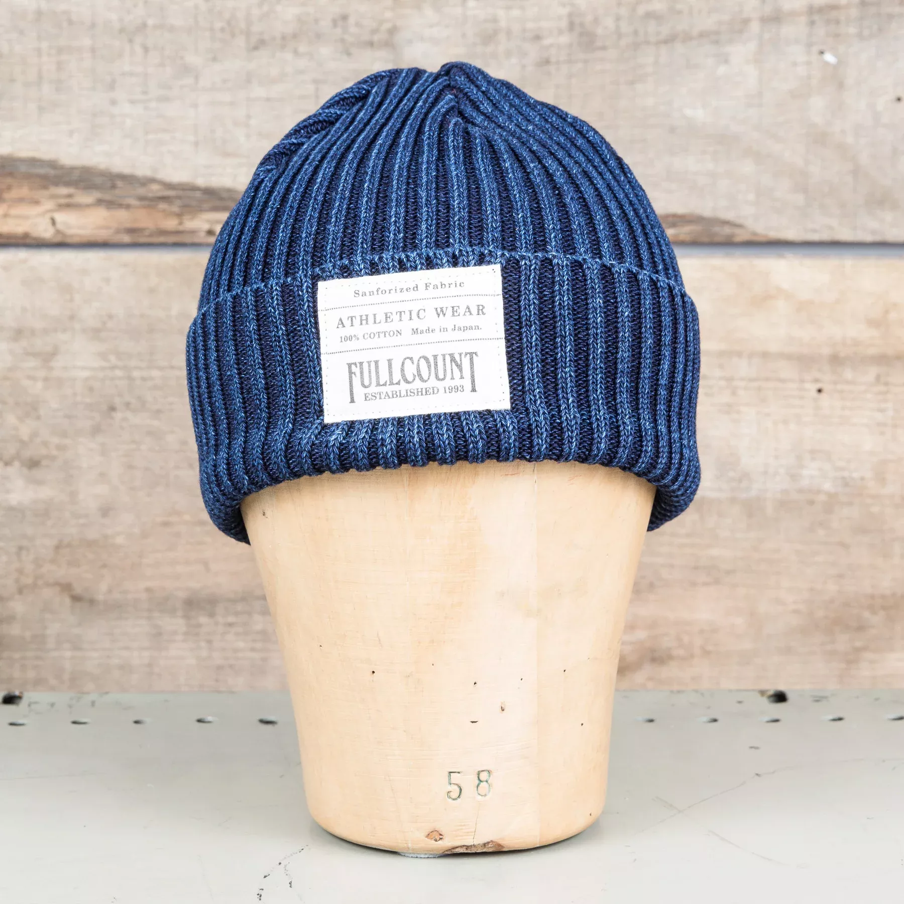 Fullcount Indigo Rib Cotton Watch Cap