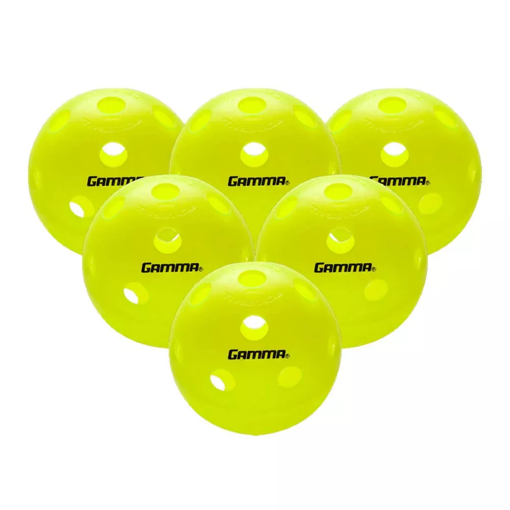 GAMMA Photon Indoor Pickleballs – 26‑Hole, 6‑Pack