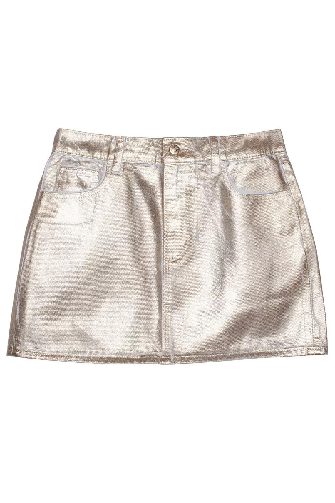 Gold Foil Mini Skirt