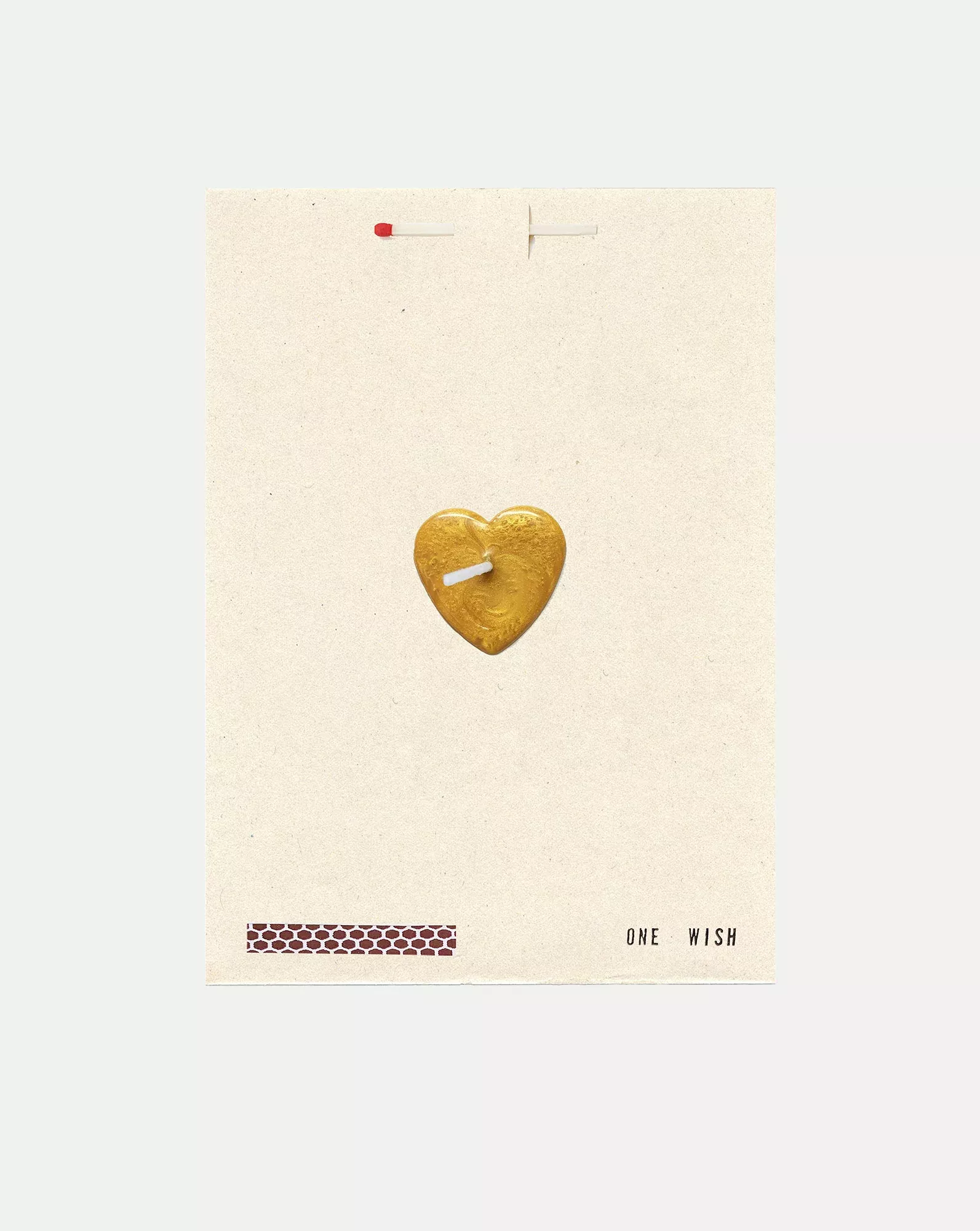Gold Heart Wish Card