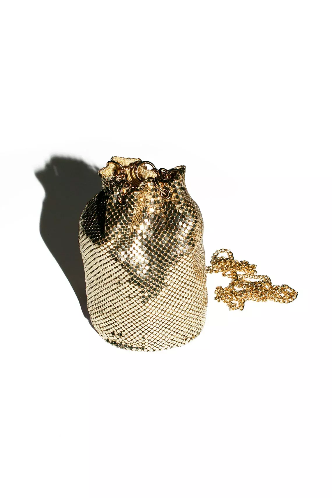 Gold Mini Bucket Bag