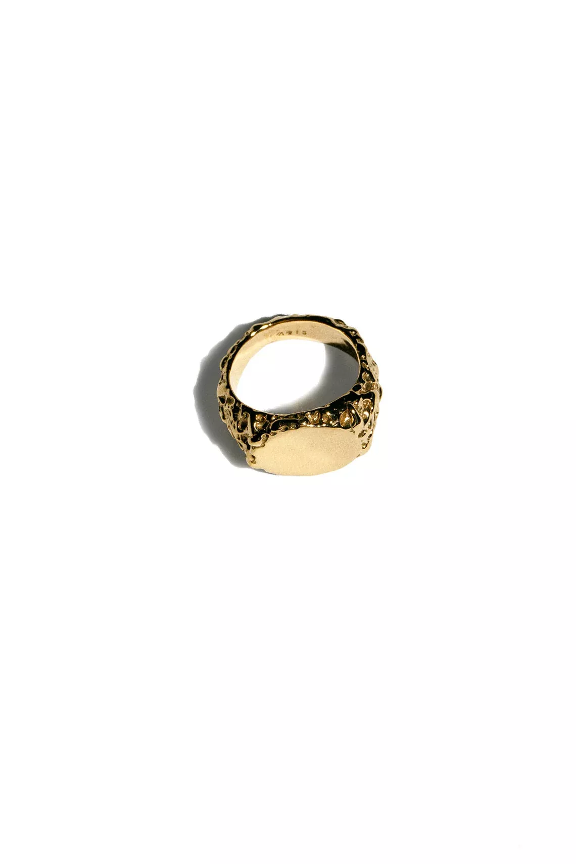 Gold Plated Bronze Roca Signet