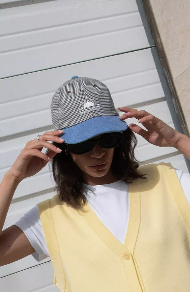 'GOOD DAY SUNSHINE' GINGHAM CAP