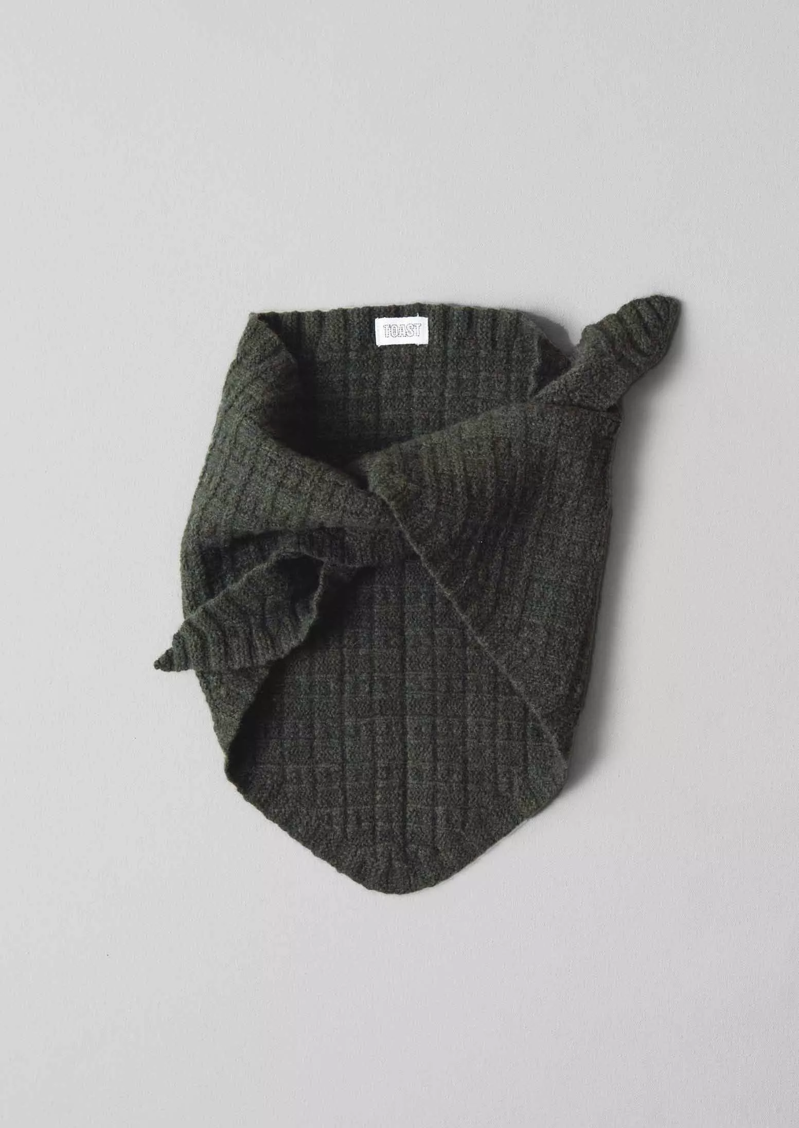 Grid Stitch Knitted Wool Bandana