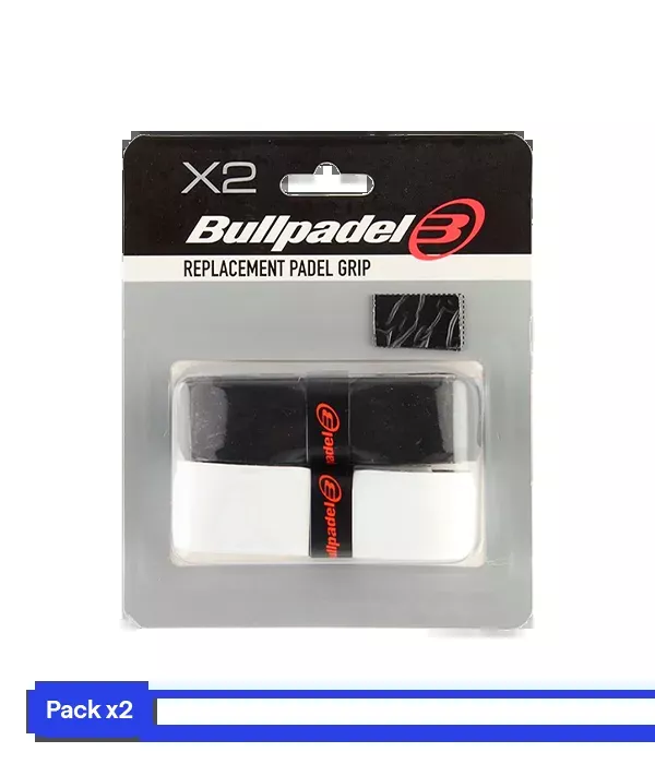 Grips Bullpadel GR-1210 Negro y White (Pack x2)