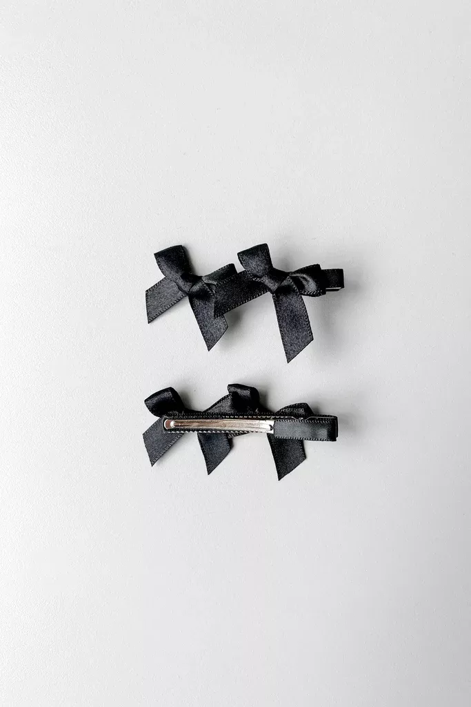 HAIR CLIP SET WITH DOUBLE BOWS