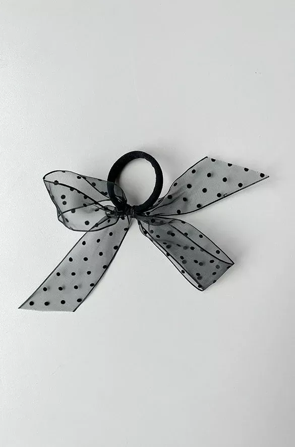 HAIR TIE WITH OVERSIZED BOW