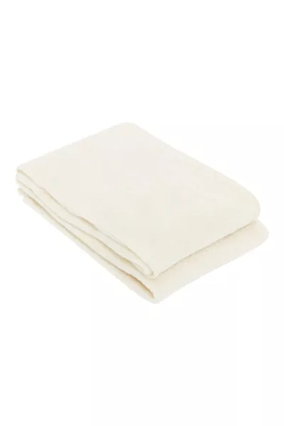 Hallam Knit Blanket in Ivory Silk