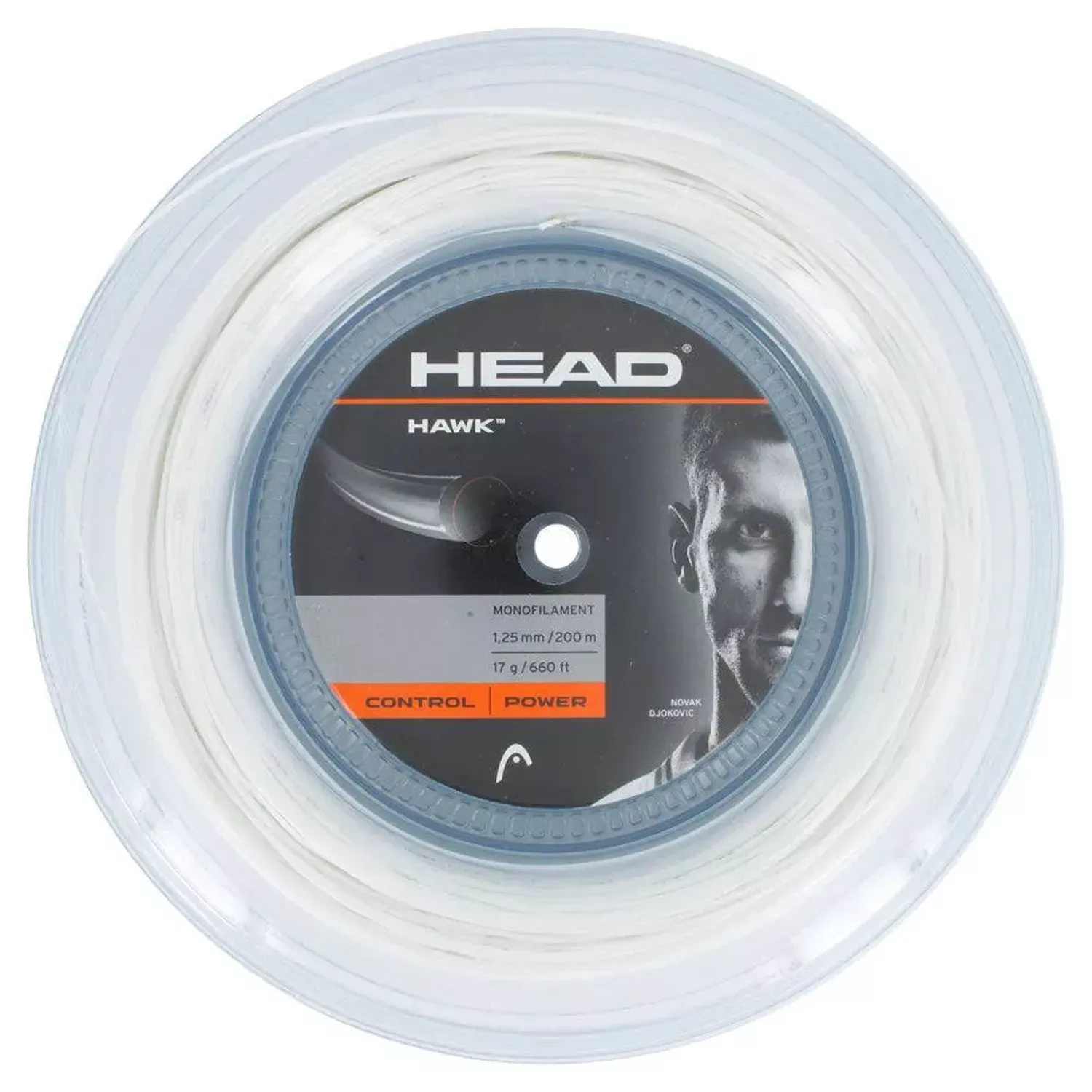 Hawk 17G Tennis String Reel White