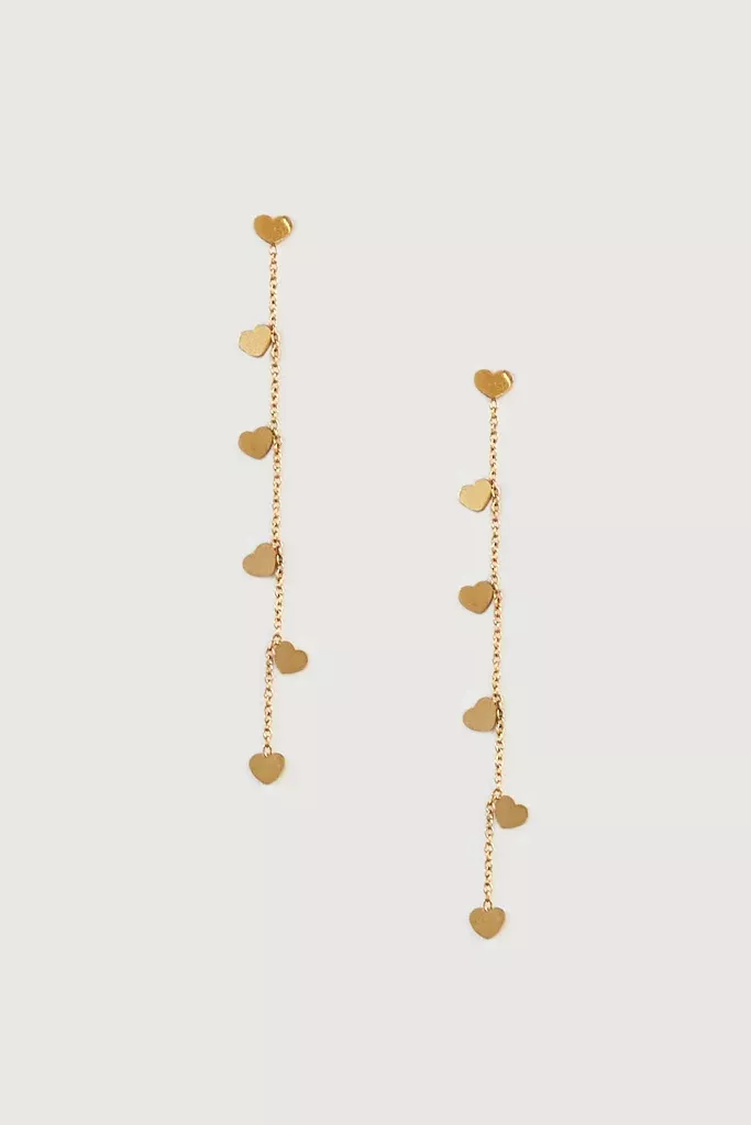 HEART CHAIN EARRING