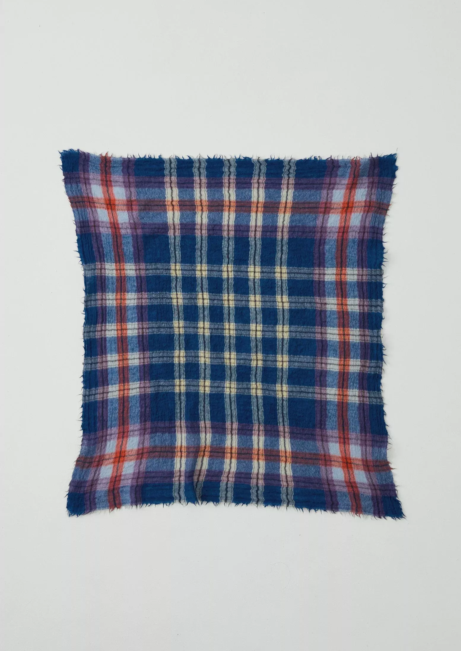 Heath Boiled Wool Check Scarf