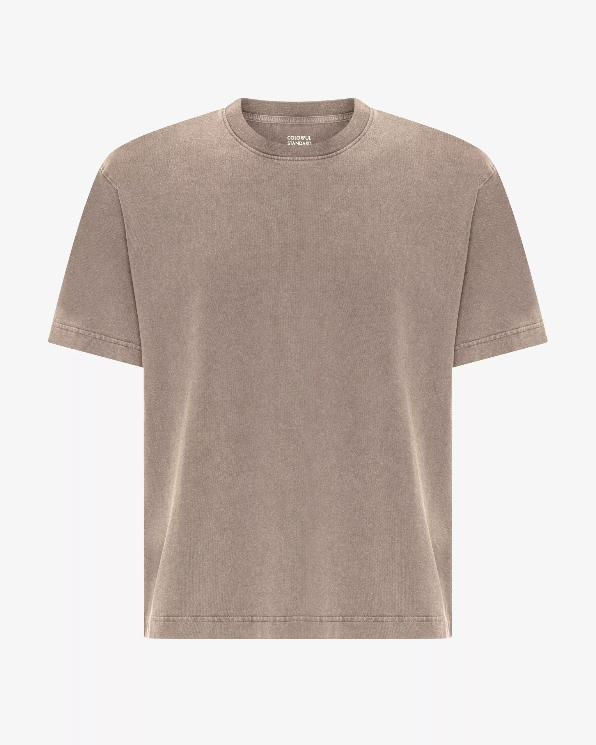 Heavy Organic Boxy Tee - Faded Khaki