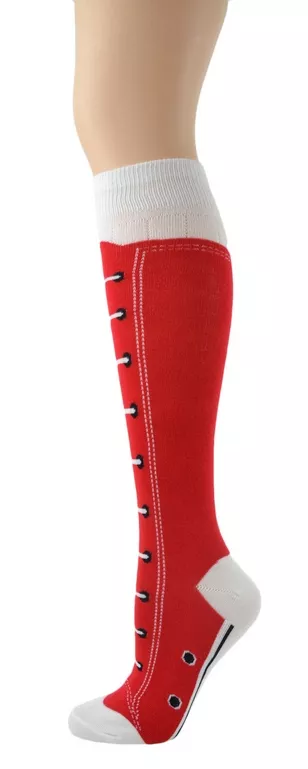 High Top Sneaker Knee High Socks