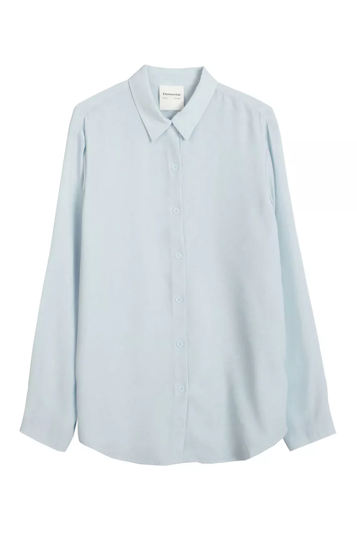 Ice Blue Silk Shirt