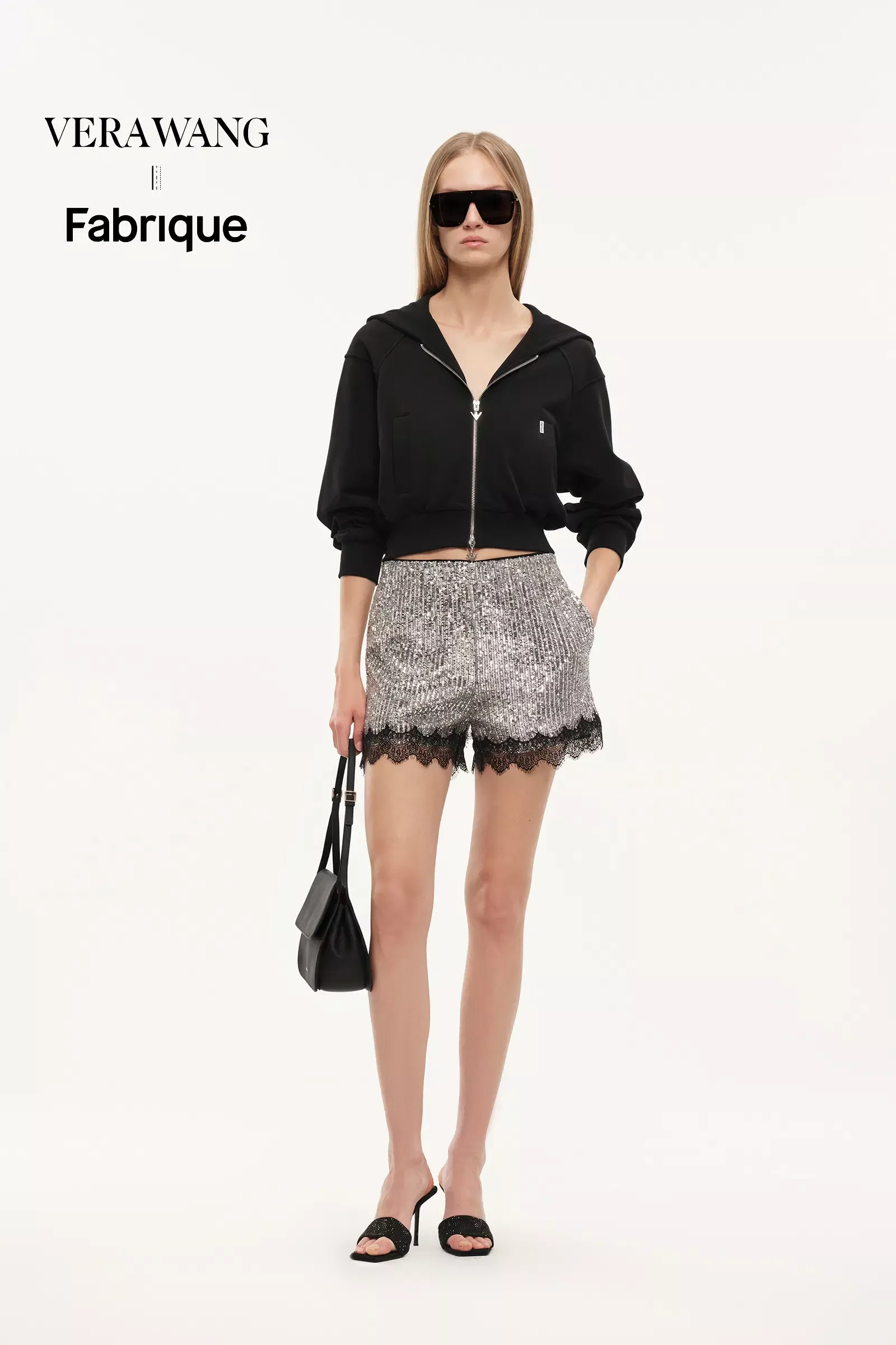 Illusion-S Crop Hoodie in Cotton