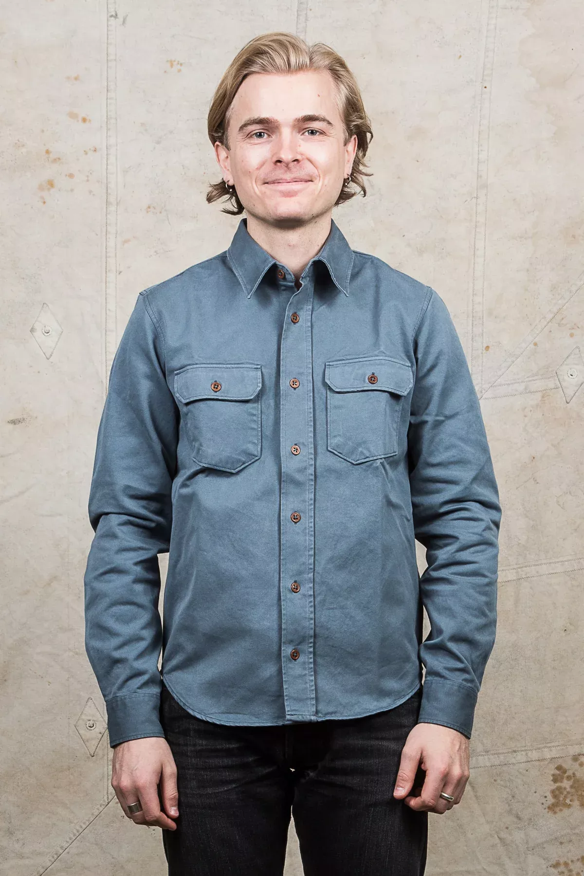 Indigofera Alamo Shirt Greyblue