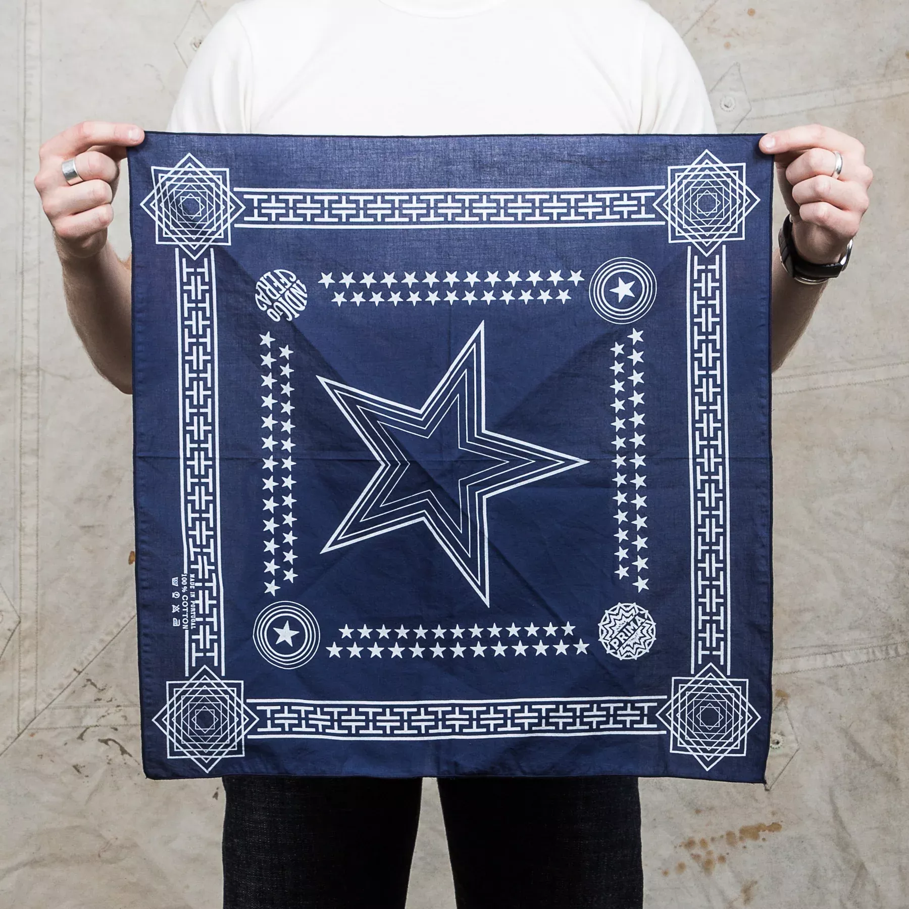 Indigofera Bandana Star Print Navy