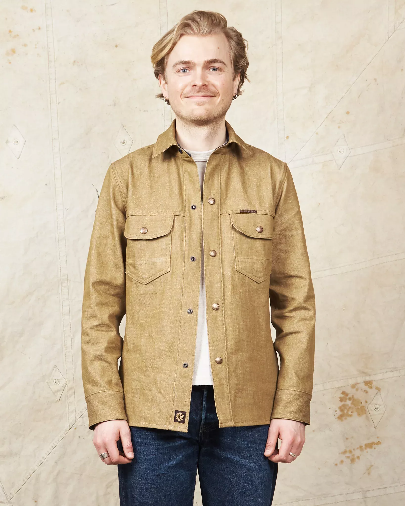 Indigofera Copeland Shirt Canjilon Broken Twill Beige