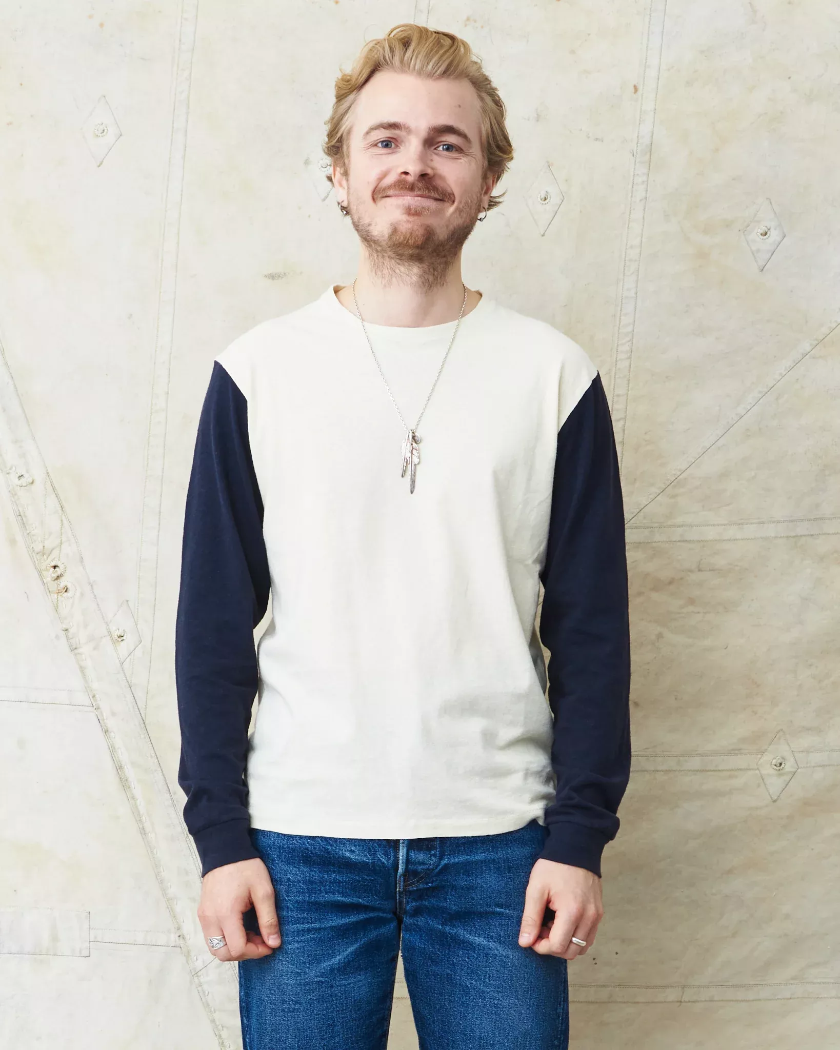 Indigofera Dale Sweater Vintage White / Marshall Black