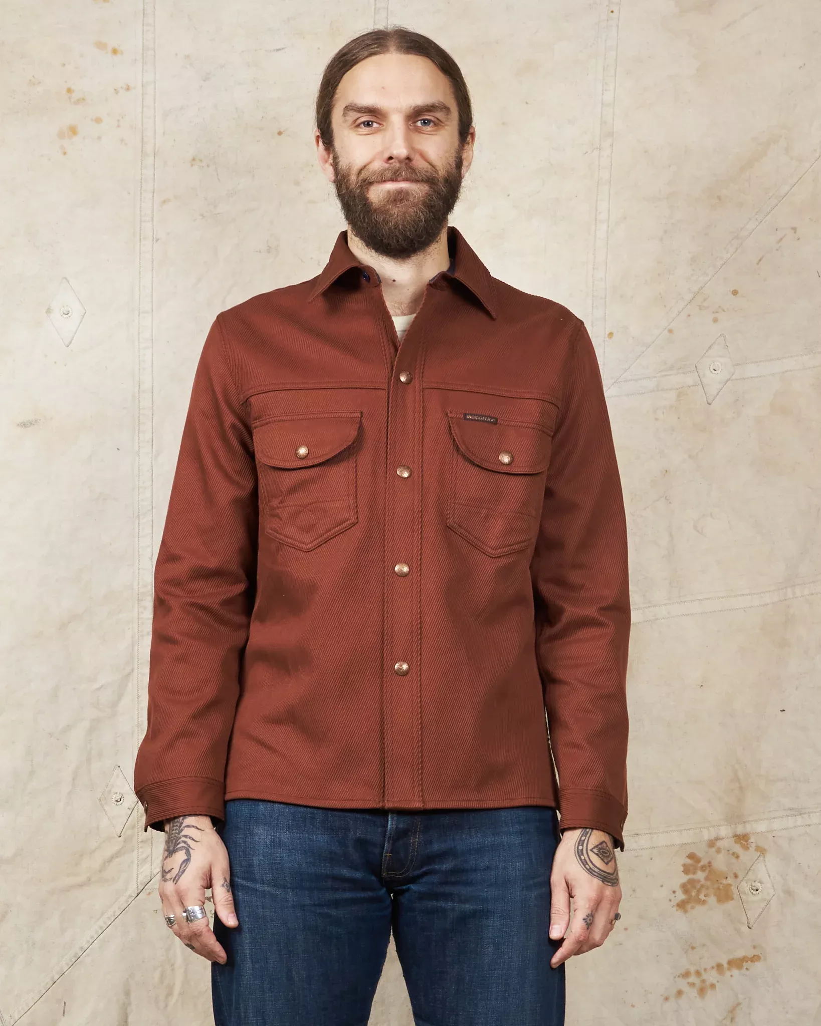 Indigofera Fargo Jacket Cotton Kersey Rust