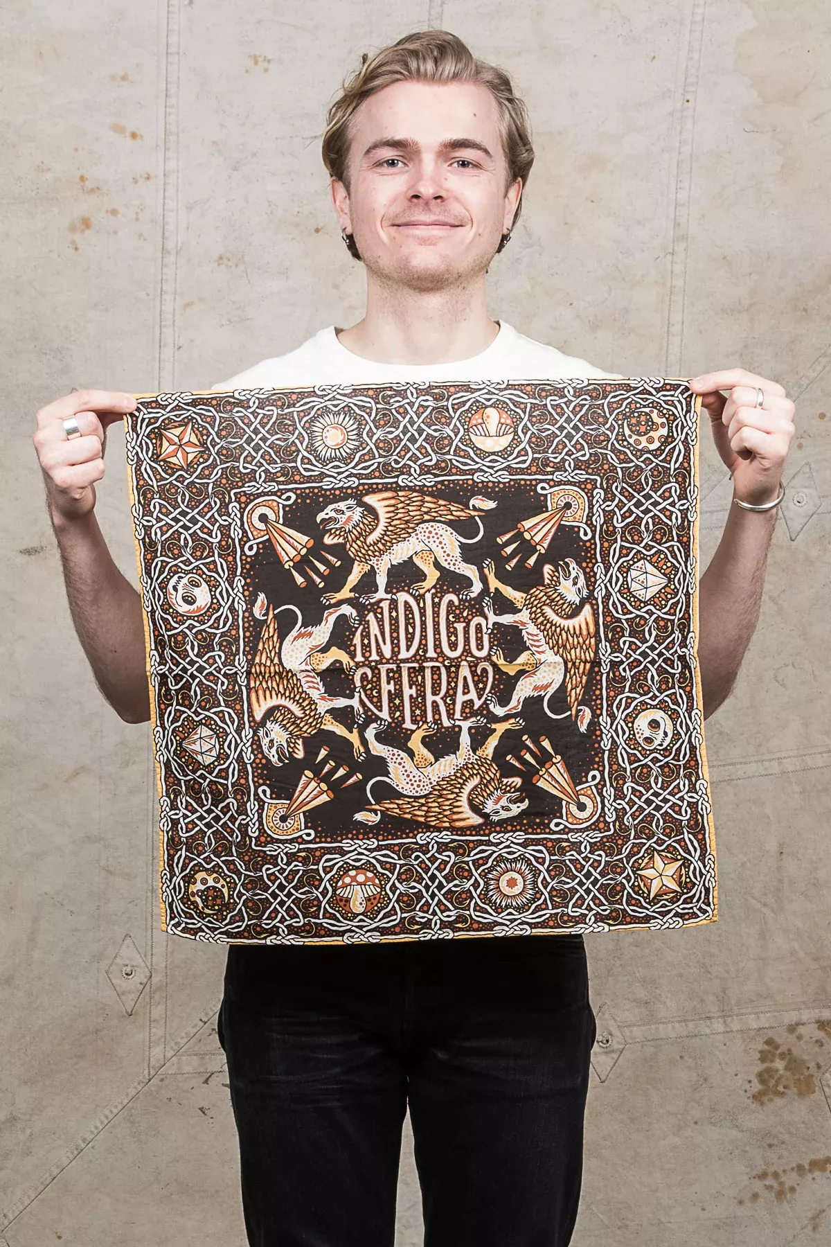 Indigofera Gryhon Rope Bandana 1