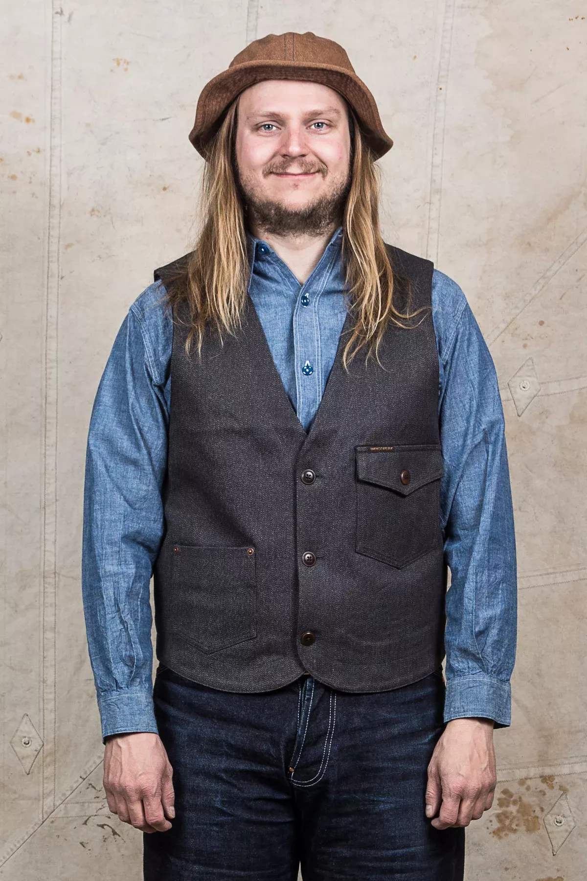 Indigofera Harrison Vest Cork Twill