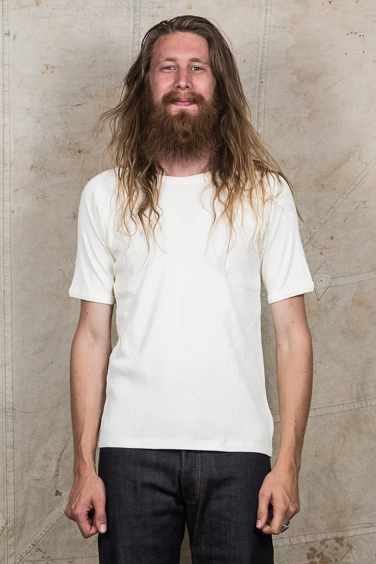 Indigofera Harvey Rib T-Shirt Cocatoo White