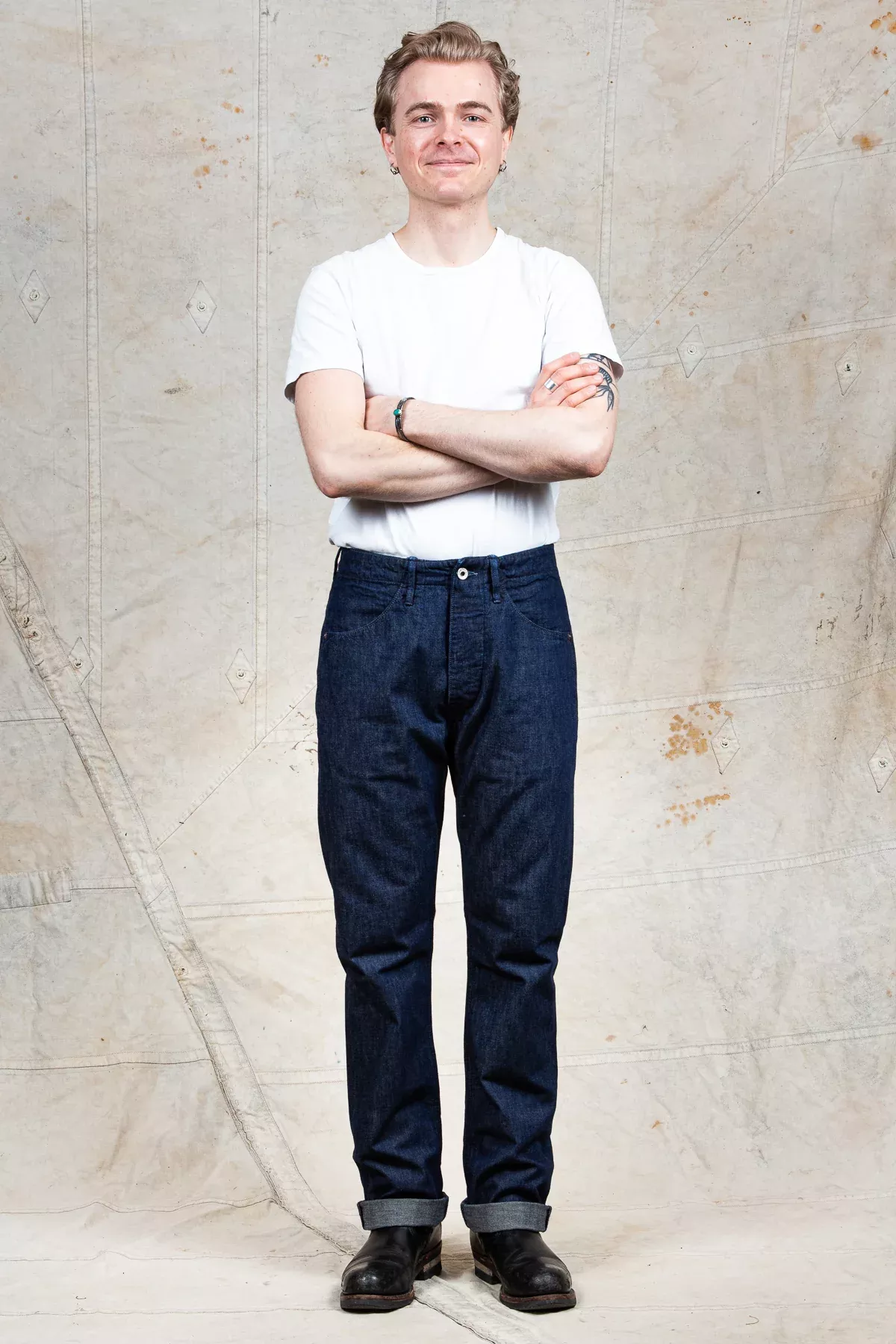 Indigofera Heyes 40's Navy Denim Pants