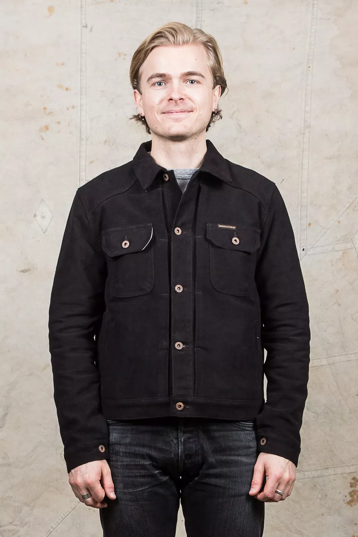 Indigofera Parsons Lodge Jacket Heavy Moleskin Black