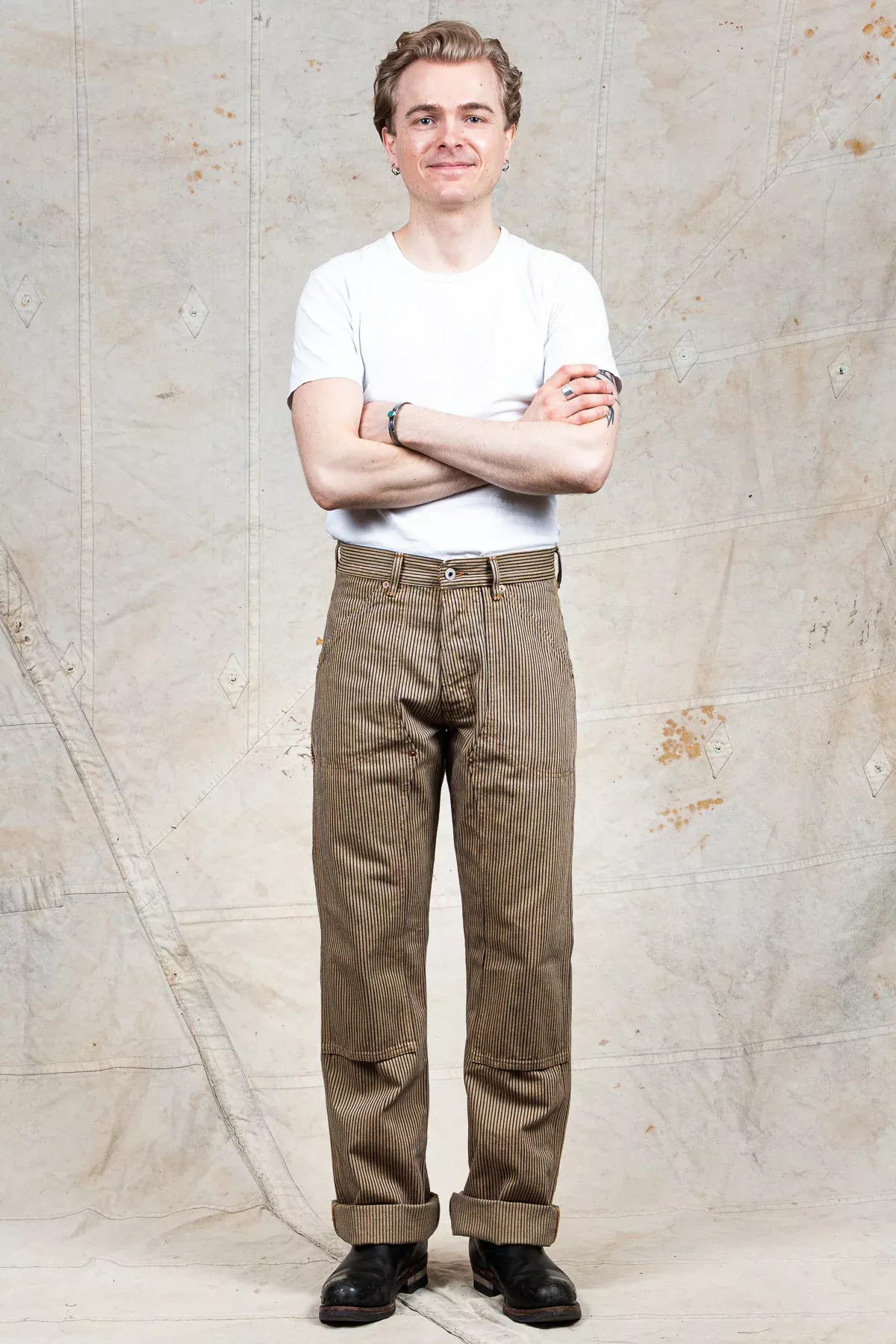 Indigofera Wendell Pants Indigo / Root Stripe