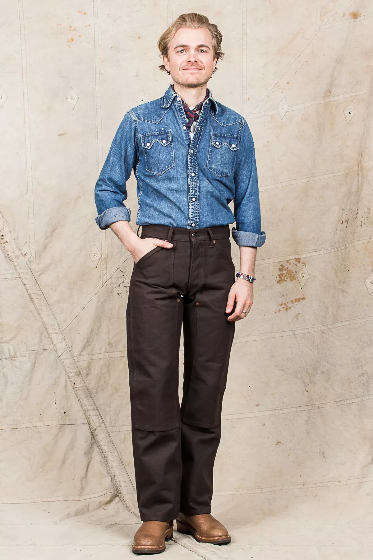 Indigofera Wendell Pants Smithson Canvas Brown