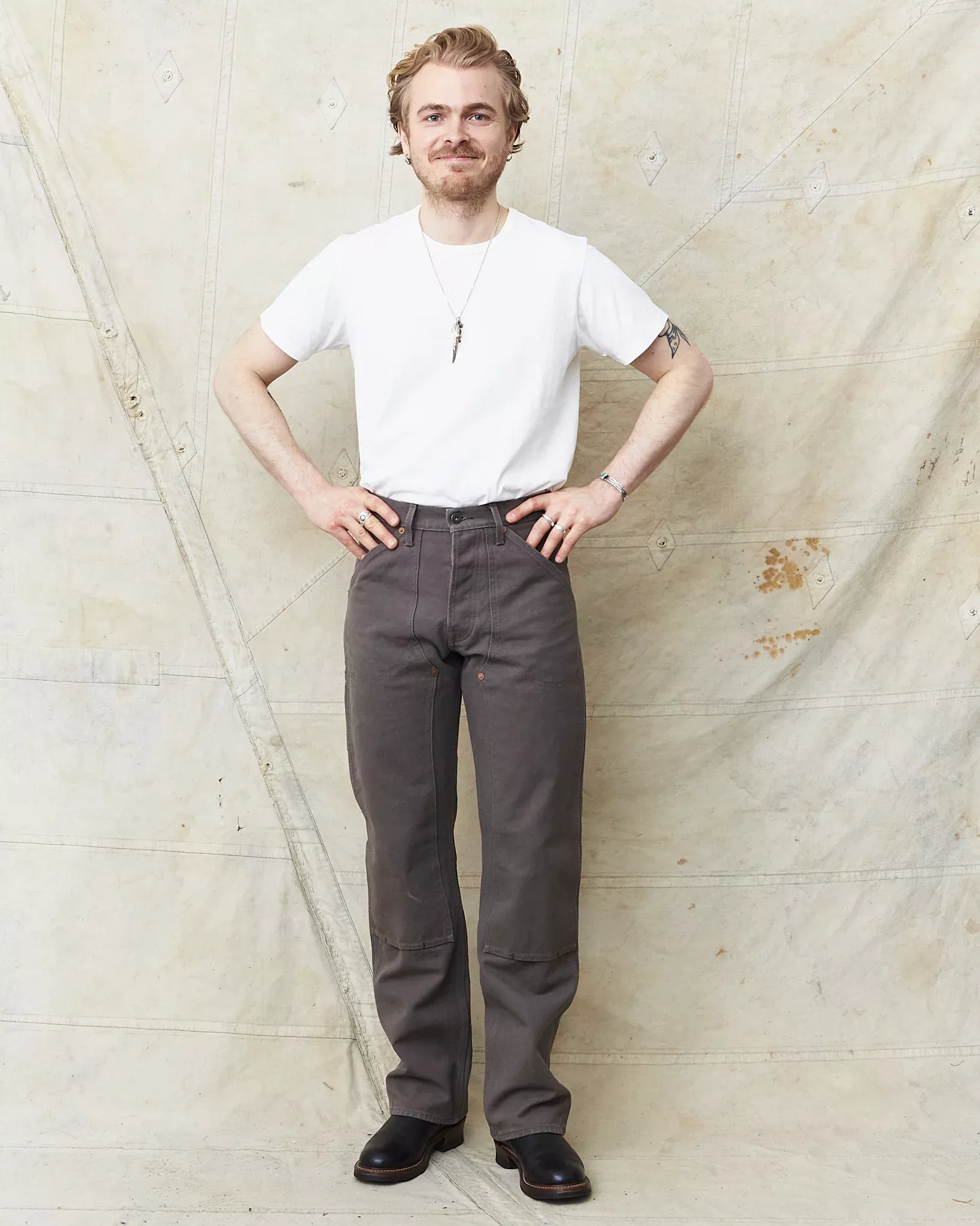 Indigofera Wendell Pants Smithson Canvas Warm Gray