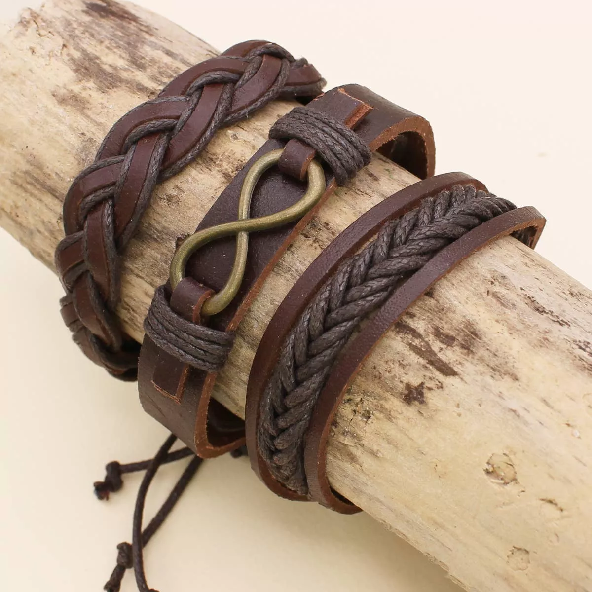 Infinite Fashion Leather Bracelet Set