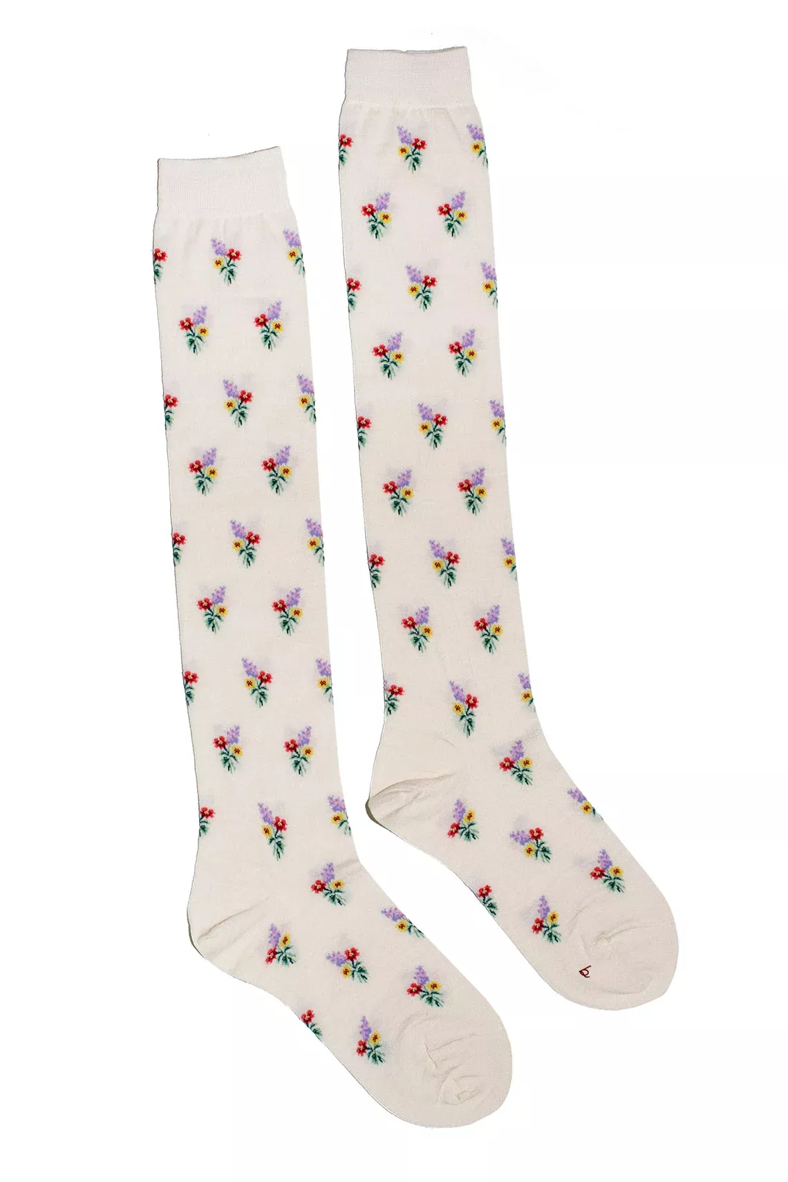 Ivory Bouquet Knee Sock