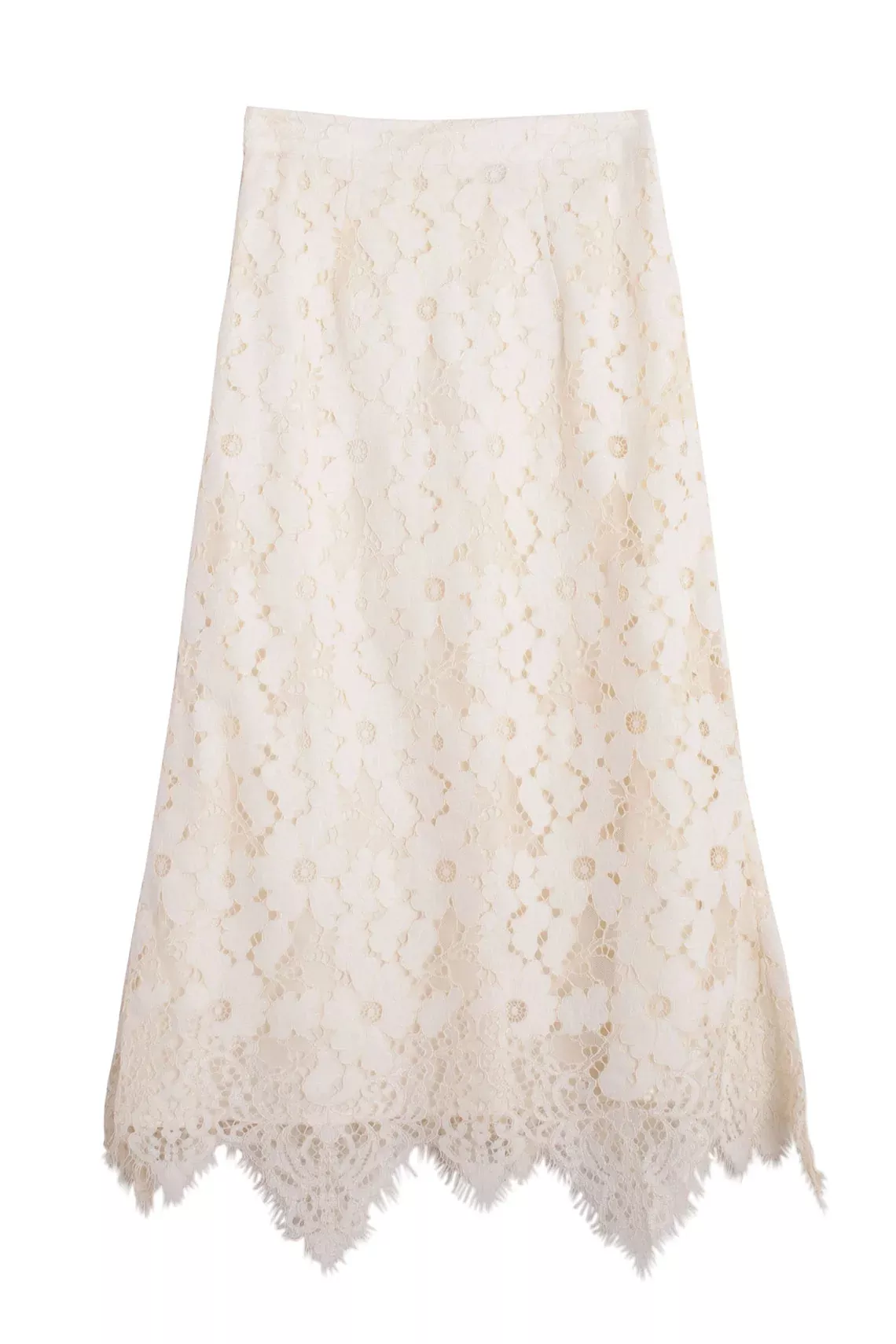 Ivory Dalia Lace Skirt