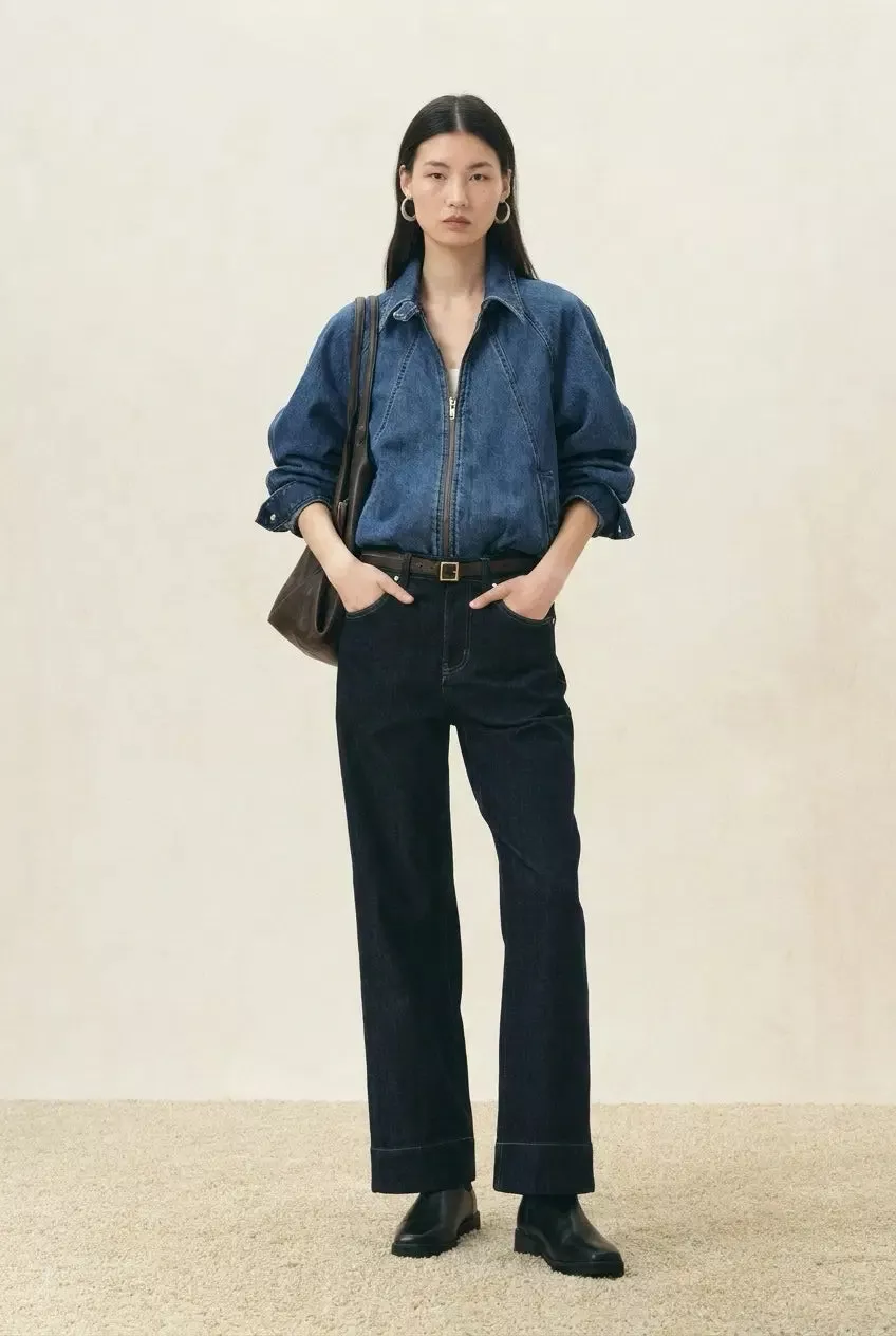 Janet 90s Inspired Ballon Jacket in Cotton Denim