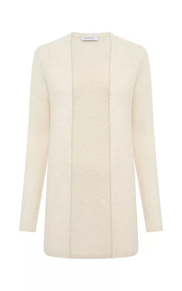 Jani Knit Cardigan in Ivory Cashmere
