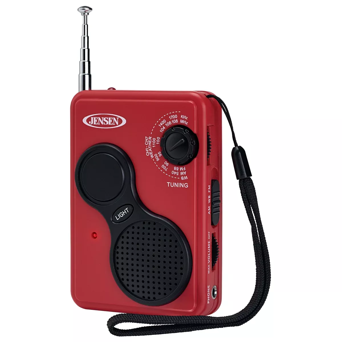 Jensen AM/FM Weather Band Radio with Flashlight