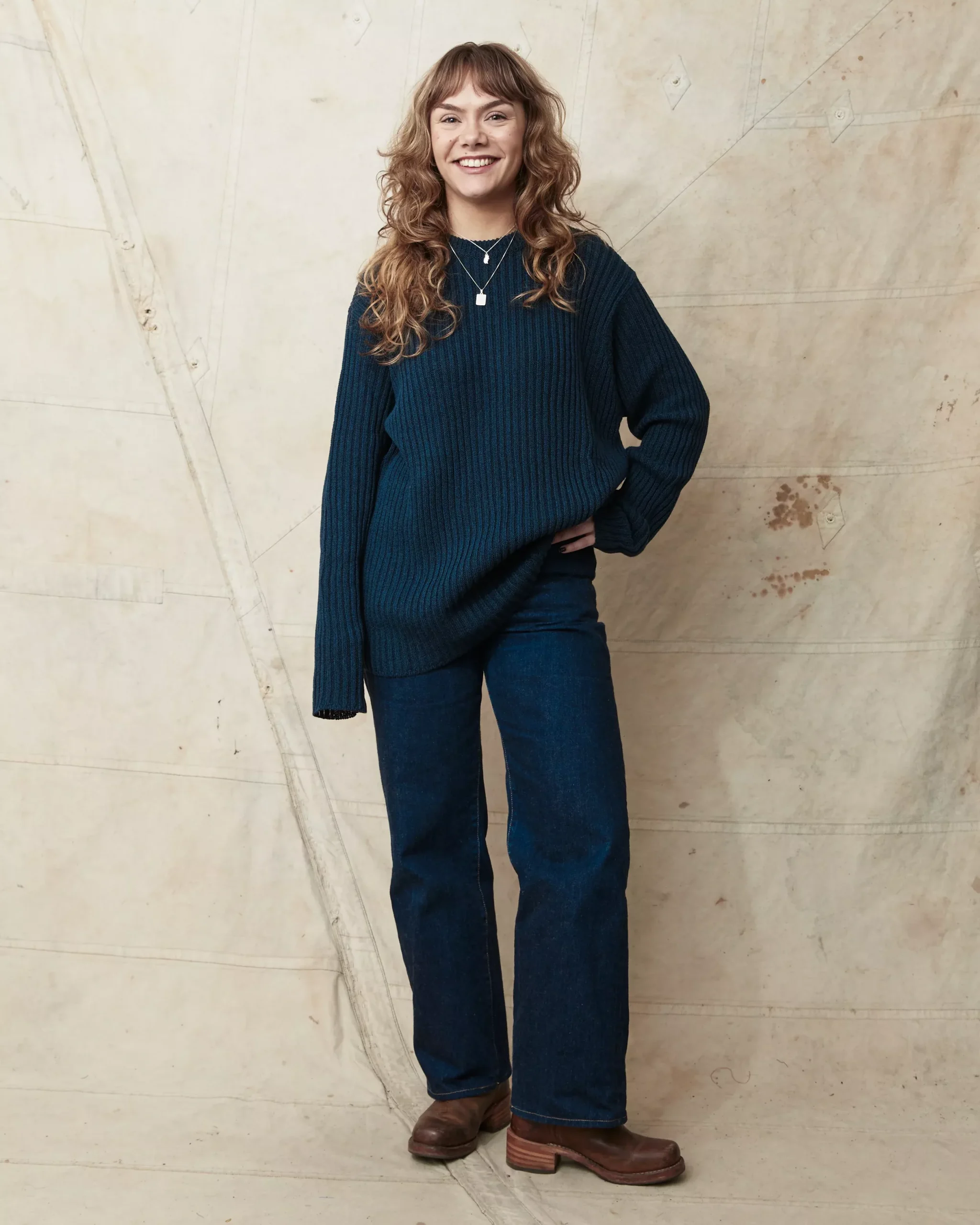 Jernvirke Ramble Linen / Cotton Knit Navy