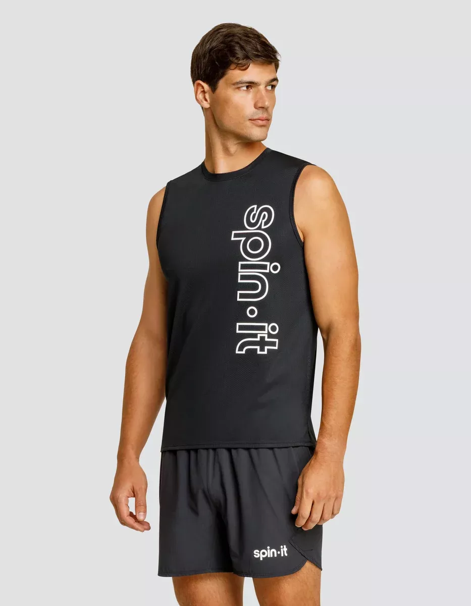 JOSH MUSCLE TANK - ONYX BLACK LOGO
