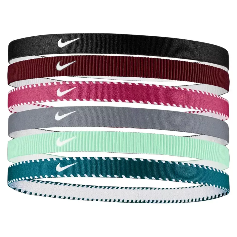 Juniors' Flex Classic Headbands 6 Pack Sweet Beet and World Indigo