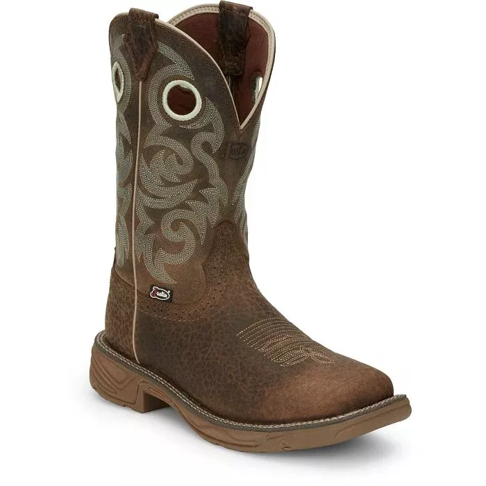 JUSTIN RUSH STAMPEDE WESTERN WORK BOOT STYLE SE7403