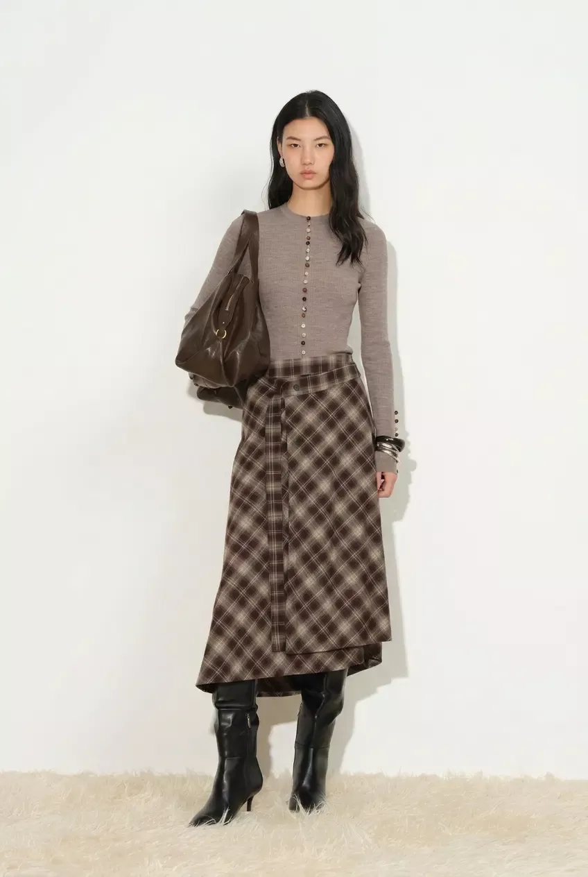 Kaia Slim Fitted Cardigan in Dense Rib Knit