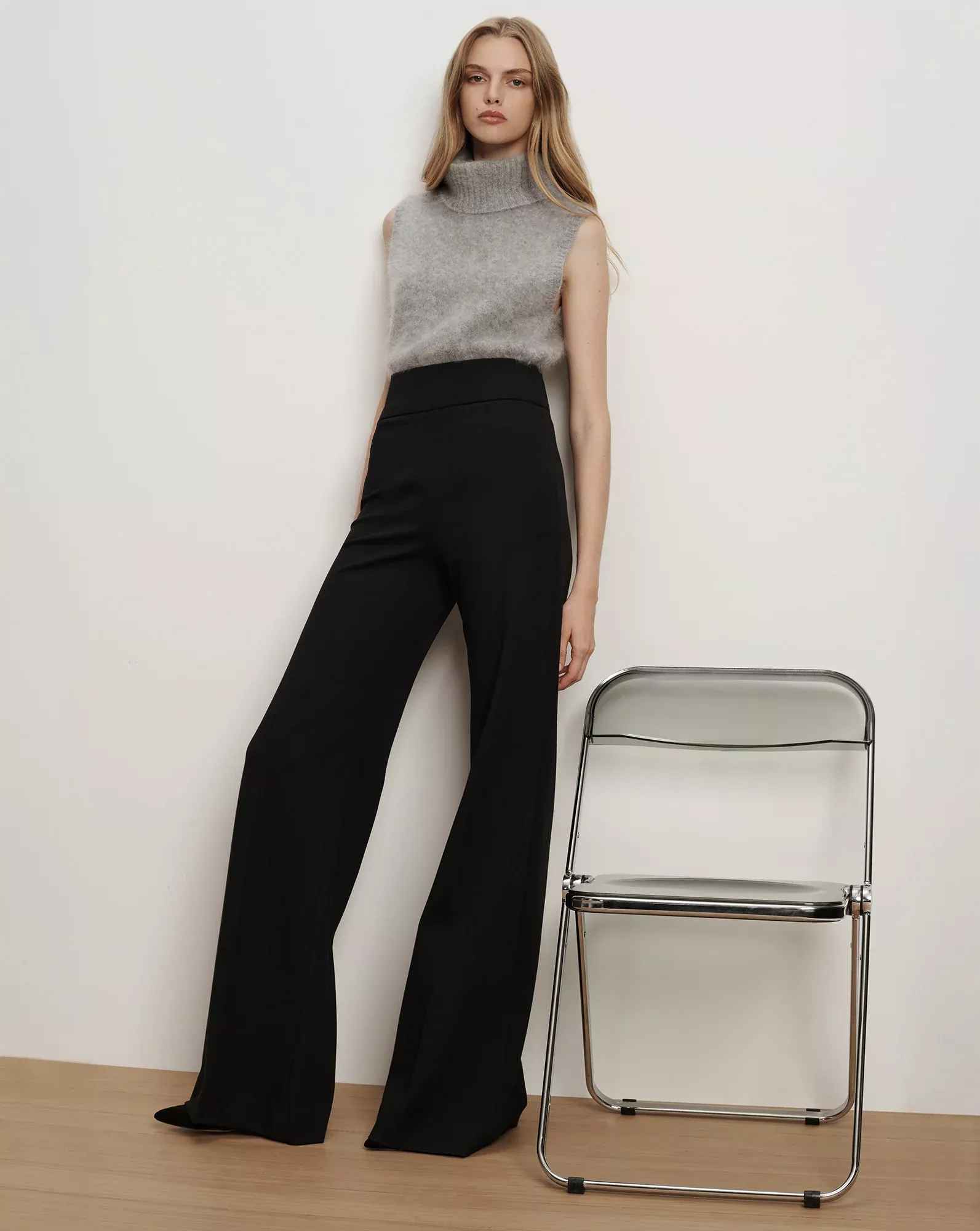 Kalinda Wide-Leg Ponte Pant