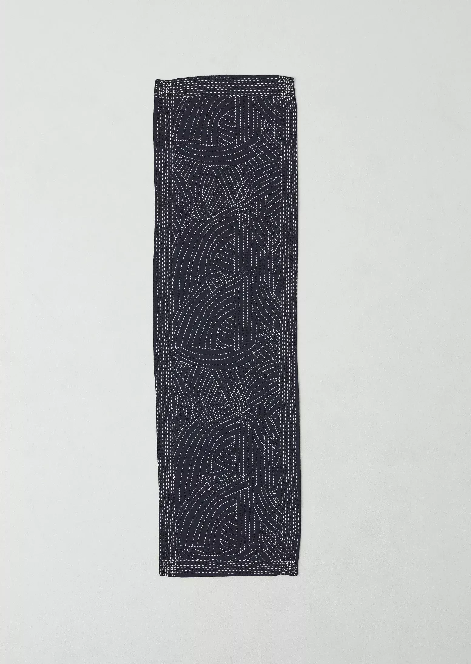 Kantha Embroidered Cotton Scarf