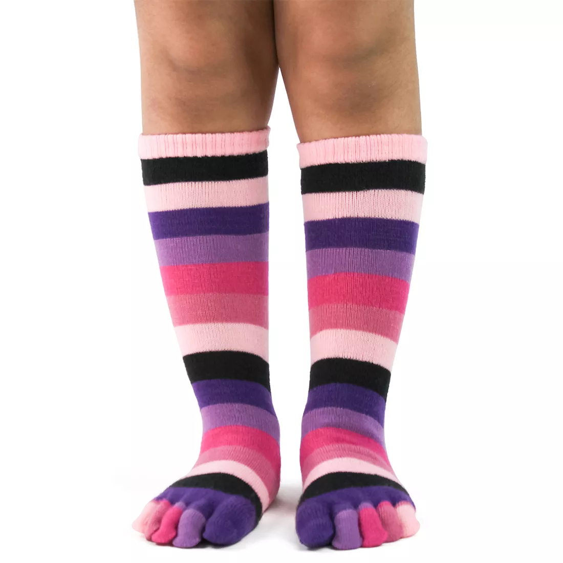 Kid's Pink Rainbow Toe Socks