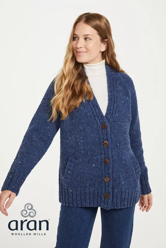 Ladies Donegal Cardigan Denim