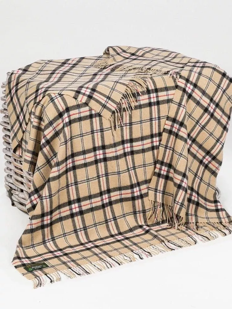 Lambswool Throw Camel of Merrick Tartan col: 621