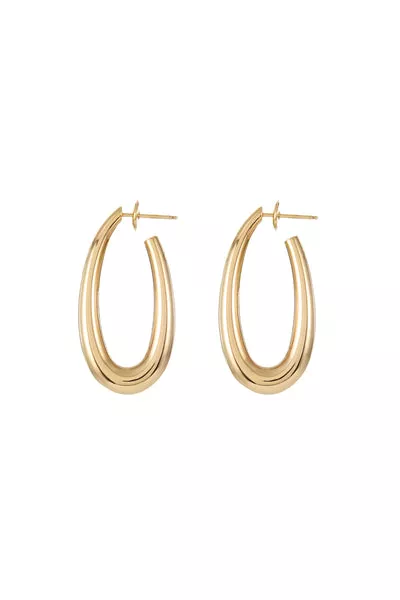 Large Drop Earrings in 18K Yellow Gold